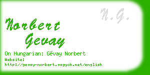 norbert gevay business card